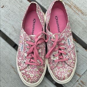 Superga Pink Glitter Sneakers Fashion-Forward Casual